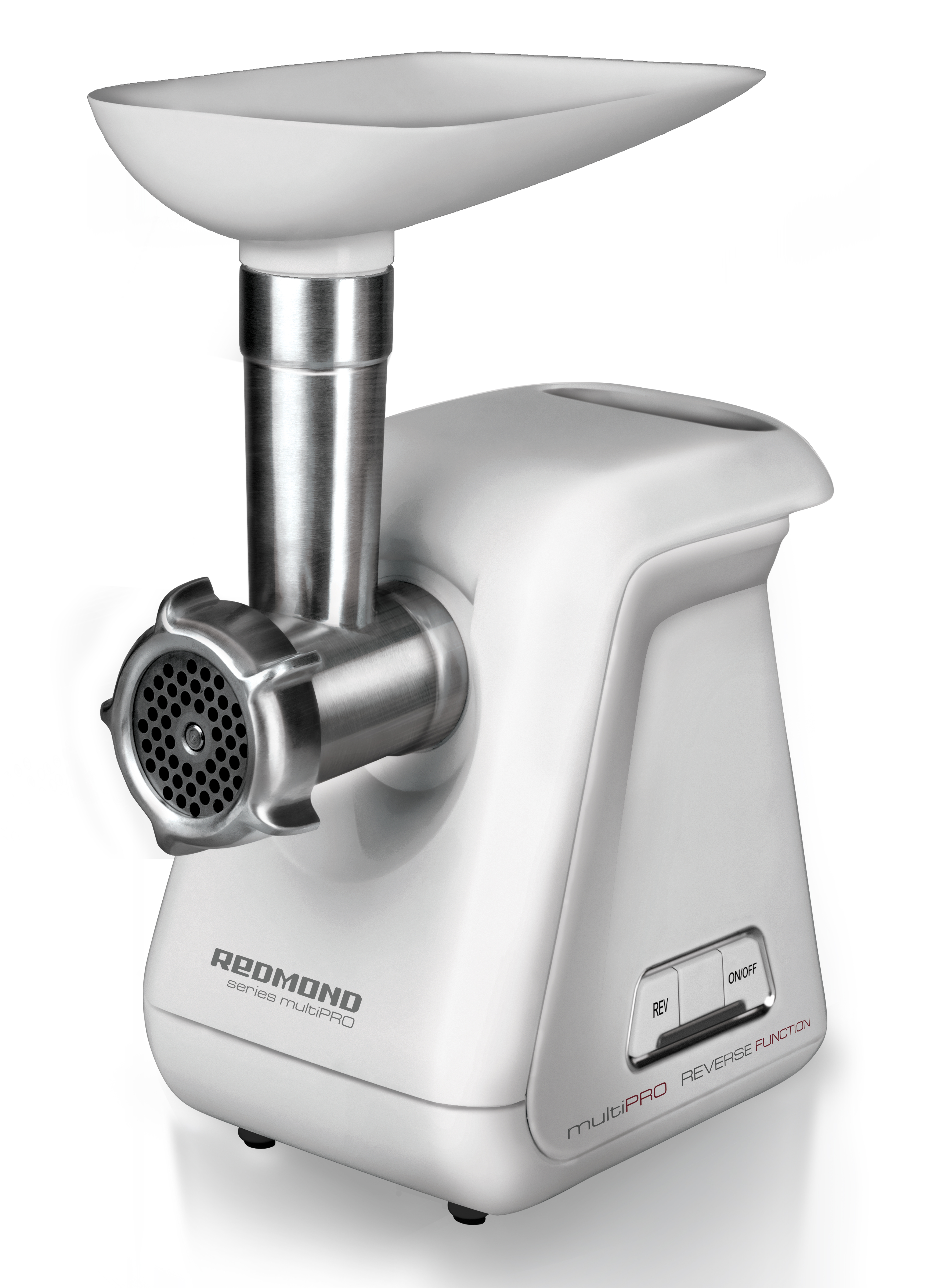 Fleischwolf REDMOND RMG-1211-E Fleischwolf REDMOND RMG-1211-EDer <b>Fleischwolf RMG-1211-E</b> ist ein multifunktionelles Ger?te, dass Ihnen hilft Hackfleisch von unterschiedlicher Textur sowie halbfertige Produkte zur Herstellung von hausgemachten W?rstchen zuzubereiten. Das Ger?at ist mit einer R?ckw?rtsfunktion ausgestatten und einem ?berhitzungsschutz.<br><br>type: Fleischw?lfe