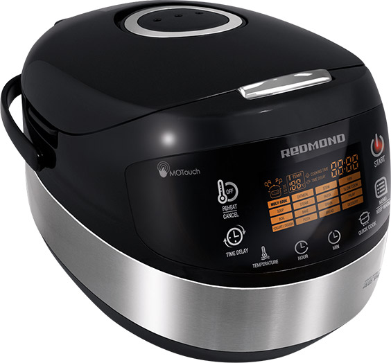 Multikocher REDMOND RMC-M90E Multikocher REDMOND RMC-M90E<p><b>Das erneuerte Modell mit vorl?ufiger Abschaltung der Warmhaltefunktion!</b></p><br> <br><p>In dem neuesten Modell von REDMOND - dem Multikocher <b>RMC-M90E</b> sind h?chste Technologie und futuristisches Design organisch zusammengef?hrt. Das Touch-Panel MOTouch® und der Multifunktions-Farbdisplay erm?glichen es, den Prozess des Kochens ganz einfach zu verwalten: eine leichte Fingerber?hrung reicht. Sie werden von neuen Kochprogrammen wie <b>PIZZA</b> <b>DAMPFGAREN</b> und <b>DESSERTS</b>, sowie dem Kochprogramm <b>BROT</b>, das den kompletten Backzyklus von „Teigg?rung“ bis „Backen“ vereint, begeistert sein. Sicherlich wird das aktualisierte Kochprogramm <b>MULTI-CHEF</b> von Ihnen ebenso hoch gesch?tzt, da sein Temperaturbereich auf bis zu 170°C erweitert ist und Ihnen 28 manuelle Einstellungsm?glichkeiten Verf?gung stehen. Die Schale mit der Keramik-Antihaftbeschichtung von ANATO® (Korea) ist mit Griffen aus hitzebest?ndigem Kunststoff versehen, so dass das Herausnehmen des hei?en Beh?lters jetzt noch bequemer und sicherer geworden ist.</p><br> <br><p><u><b>REDMOND RMC-M90E - STIL, FUNKTIONALIT?T UND BEQUEMLICHKEIT IN EINEM!</b></u></p><br> <br><p>Der Prozess der Speisevorbereitung ist im Multikocher vollst?ndig automatisiert. Die automatischen Kochprogramme des Multikochers erm?glichen das Kochen von Fleisch, Gefl?gel, Fisch, Meeresfr?chten, vegetarischer Kost, Brei, Suppen, Beilagen, Pasta, Paella, Reis, Marmeladen, Konfit?ren, Desserts, Teigwaren, Fondue-Gerichten, Joghurts und Fruchtgetr?nken, sowie das Backen und Frittieren. Die dreidimensionale Erw?rmung des Innentopfs f?rdert die gleichm??ige W?rmeverteilung und Erhaltung der N?hrstoffe in den Lebensmitteln.</p><br> <br><p>Die Funktionen des Multikochers sind mit dem „verz?gerten Start-Modus“ und der automatischen Erw?rmung, die sich manuell auch im Voraus abschalten l?sst, erg?nzt. Das wichtigste Merkmal des Modells <b>REDMOND RMC-M90E</b> ist die aktualisierte Sonderfunktion <b>MEISTER-CHEF</b>, die Ihre neuen Temperatureinstellungen in einer noch gr??eren Reichweite speichert.</p><br> <br><div align=center><iframe width=640 height=360 frameborder=0 allowfullscreen= src=//www.youtube.com/embed/kzGd69LOZxo<br>></iframe></div><br><br>type: Multikocher