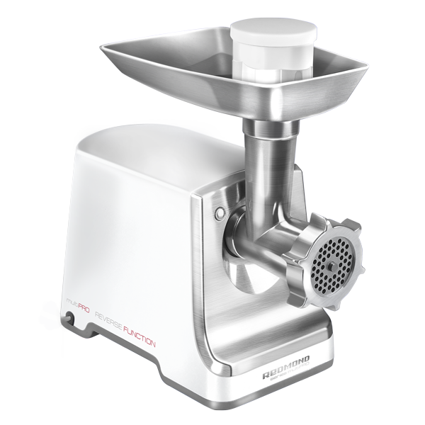 Fleischwolf REDMOND RMG-1208-E Fleischwolf REDMOND RMG-1208-E<p>Der Fleischwolf <b>REDMOND RMG-1208-E</b> ist ein universelles und leistungsstarkes Ger?t, das Ihre Arbeit in der K?che wesentlich erleichtern kann. Schnell und ohne gro?en Aufwand bew?ltigt er seine Aufgaben. Hacken Sie Fleisch oder stellen Sie W?rstchen her – das macht keinen Unterschied, der <b>REDMOND RMG-1208-E</b> ist gerne dabei. Stilvolles Design, optimale Funktionalit?t und Sicherheit machen die Benutzung noch angenehmer. Der <b>REDMOND RMG-1208-E</b> ist durch die R?cklauf-Funktion (R?ckw?rtsgang-Funktion, die die Drehung in die entgegengesetzte Richtung einschaltet) ausgezeichnet. Sie k?nnen ruhig das Ger?t s?ubern, ohne es auseinanderzubauen. Das macht das Leben viel einfacher.</p> <br><br><h2>Angenehme Bedienung</h2><br><br><p>Der leistungsstarke Motor und das niedrige Ger?uschniveau erleichtern die Benutzung vom <b>REDMOND RMG-1208-E</b> in der Anwesenheit von Kindern. Von nun an brauchen Sie Sich deswegen keine Sorgen machen. Und mit 3 verschiedenen Aufs?tzen f?r Hackfleisch und W?rstchen, die mit angeliefert werden, k?nnen Sie viele Varianten der schon bekannten oder ganz neuen Rezepte ausprobieren. Von nun an m?ssen Sie keine langen Stunden in der K?che verbringen. Stellen Sie die Aufgaben. F?r die L?sung ist der <b>REDMOND RMG-1208-E</b> verantwortlich. Dieses moderne und multifunktionale Ger?t macht den Zubereitungsprozess zu einem Spa?.</p><br><br>type: Fleischw?lfe
